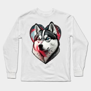 Husky is my valentine Long Sleeve T-Shirt